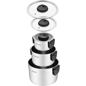 Arthur Martin 3er-Set Töpfe mit klappbaren Griffen – AM6321