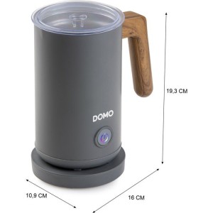 Milchaufschäumer - DOMO - DO745MF - 500 W - 150 ml - 360°-Basis - Grau/Holz