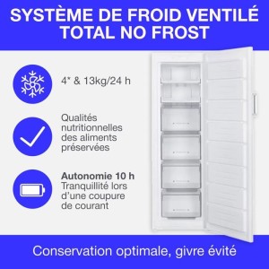 Gefrierschrank - CONTINENTAL EDISON - CECUF204NFWD - 204 L - Total No Frost - Klasse D - Weiß