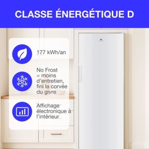 Gefrierschrank - CONTINENTAL EDISON - CECUF204NFWD - 204 L - Total No Frost - Klasse D - Weiß