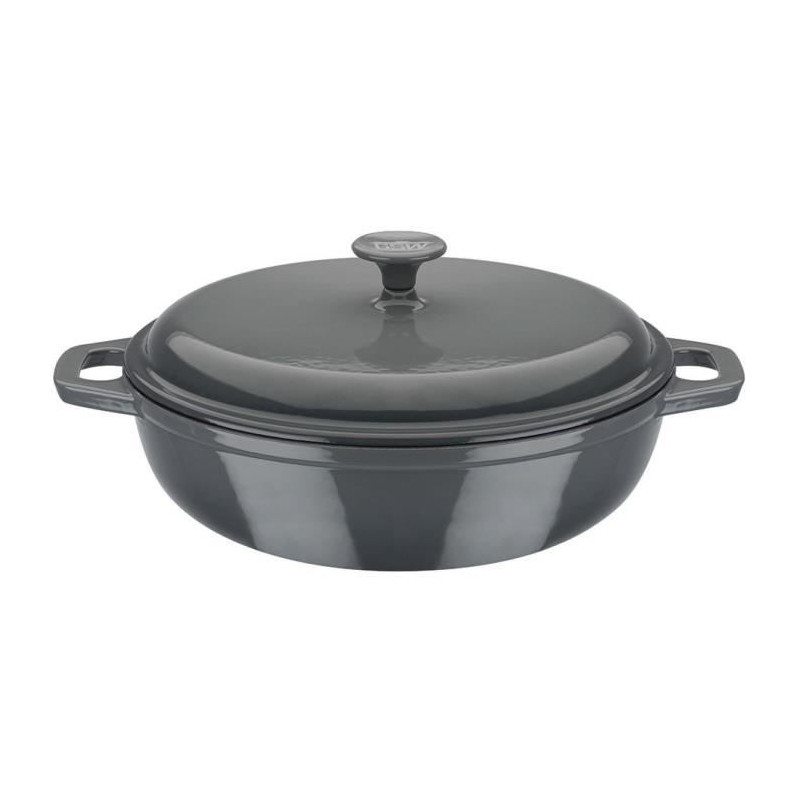 Cocotte fonte massive - GSW - GREY SHADOW - 30 cm - Ronde - Induction - Gris