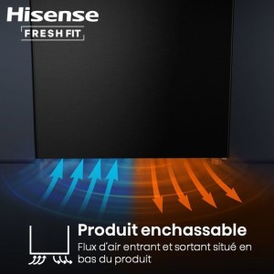 Réfrigérateur Combiné - HISENSE - RB3K330SAIE - 330 L - Classe E - 59,5 x 60 x 185 cm - Inox