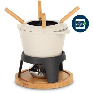 Fondue en fonte émaillée - LA FONDERIE 1890 - MONT JOLY - 1,2 L - 4 personnes - Beige
