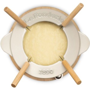 Fondue en fonte émaillée - LA FONDERIE 1890 - MONT JOLY - 1,2 L - 4 personnes - Beige