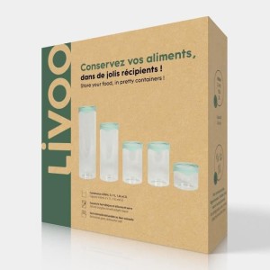 5er-Set Vorratsgläser - Livoo - MEN399 -