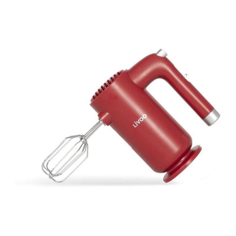 Electric mixer - LIVOO - DOP243R - 250 w - 5 speeds - Red