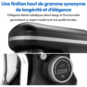 Gebäckroboter - MEDION - MD18420 - 1200 W - 5 L - 8 Geschwindigkeiten - Eisbecher - Schwarz