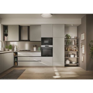 Four encastrable - Pyrolyse + Hydrolyse - ROSIERES - RO6 C5AB3EYTX - Inox / Noir - Porte froide - 59,5 x 56,8 x 59,5 cm