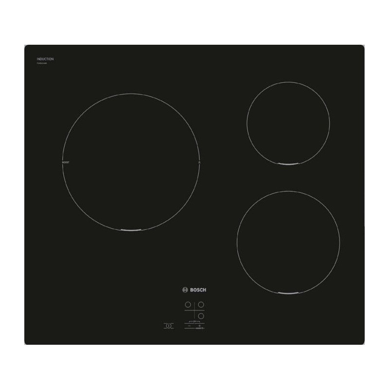 Induction hob - BOSCH Series 2 - 3 burners - 52.2 x 59.2 x 5.1 cm - PUC611AA5E - Black
