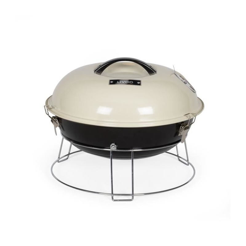 Portable charcoal barbecue - LIVOO - DOC301 - Champagne and black