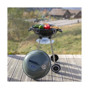 Holzkohlegrill - LIVOO - DOC172K - ø41 cm - Grillrost aus verchromtem Stahl - Höhe 69,5 cm - Griffe - 2 Zahnräder