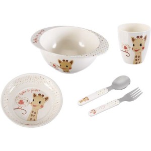SOPHIE LA GIRAFE 4 Piece Kiwi Meal Set