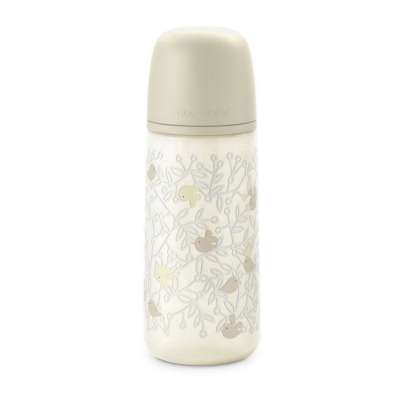 Biberon - SUAVINEX - Birdies - Tétine SX Pro L - 360 ml - 6 mois et plus - Beige
