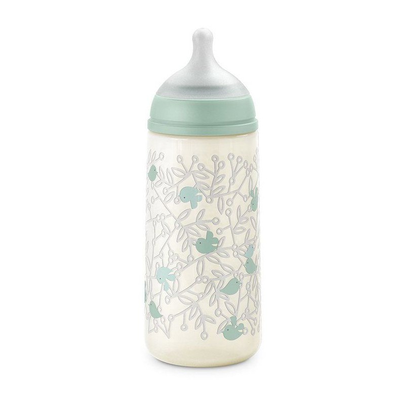 Biberon - SUAVINEX - Birdies - Tétine SX Pro L - 360 ml - 6 mois et plus - Vert