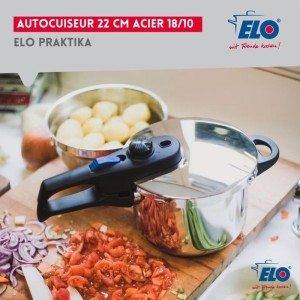 Dampfdruckkochtopf - FACKELMANN - Elo Praktika - Edelstahl 18/10 - 22 cm - 4 Liter