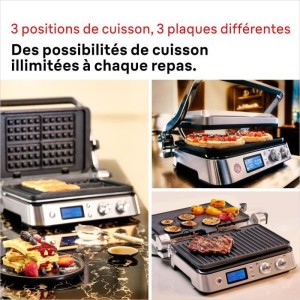 Multifunktionsgrill - BRAUN - Multi Pro 9 - 2000 W - 3 Heizstufen - Schwarz / Stahl
