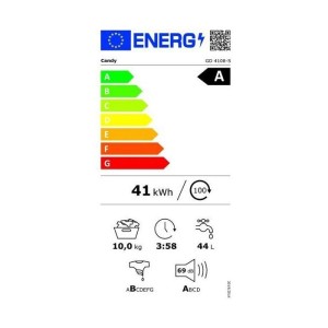 CANDY GD 4108-S Prowash 300 Frontlader-Waschmaschine – 10 kg – Induktion – Dampf – 1400 U/min – Energieeffizienzklasse