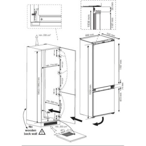 Réfrigérateur encastrable BEKO - Technologie Harvestfresh - 2 portes - 400L - Froid brassé