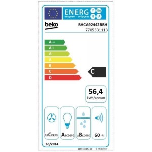 BEKO BHCA92442BBH Wandhaube – 90 cm