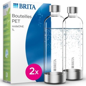 Packung mit 2 BRITA PET-Flaschen - sodaONE - 1L