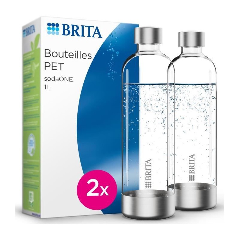 Pack of 2 BRITA PET bottles - sodaONE - 1L
