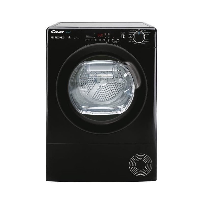 CANDY CSEH10A2DBEBX-47 Smarter Wärmepumpentrockner - 10 Kg - Standardmotor - Klasse A++ - Verbunden - Schwarz
