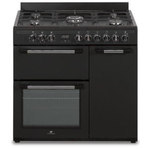 Piano Gas Cook 3 Elektrische Vierer Continental Edison CECP903FB - 5 Lichter - Schwarz - Breite 90 cm