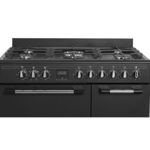 Piano Gas Cook 3 Elektrische Vierer Continental Edison CECP903FB - 5 Lichter - Schwarz - Breite 90 cm