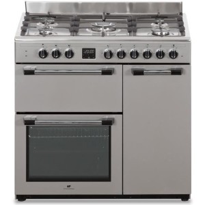 Cook Piano Gaz 3 Vierer Continental Edison CECP903Fix 5 Lichter - Edelstahl - Breite 90 cm
