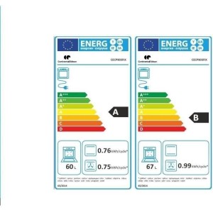 Cook Piano Gaz 3 Vierer Continental Edison CECP903Fix 5 Lichter - Edelstahl - Breite 90 cm
