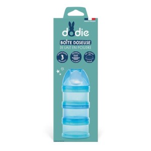 Boîte doseuse 3 compartiments - DODIE - Séparable - Transparent - Bleu Lagoon