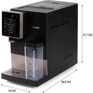 Automatische Espressomaschine mit Mahlwerk - DOMO - DO743K - 1350 W - 19 bar - 125 g Kaffee - Schwarz