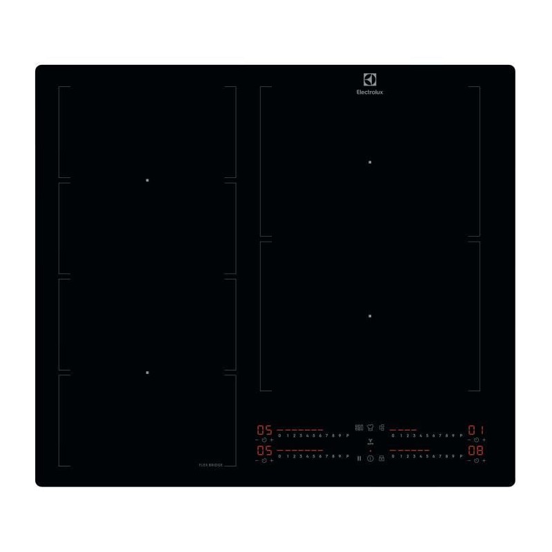 Induction hob - ELECTROLUX - 4 burners including adjustable left zone - 58 x 51 cm - EIV66453I