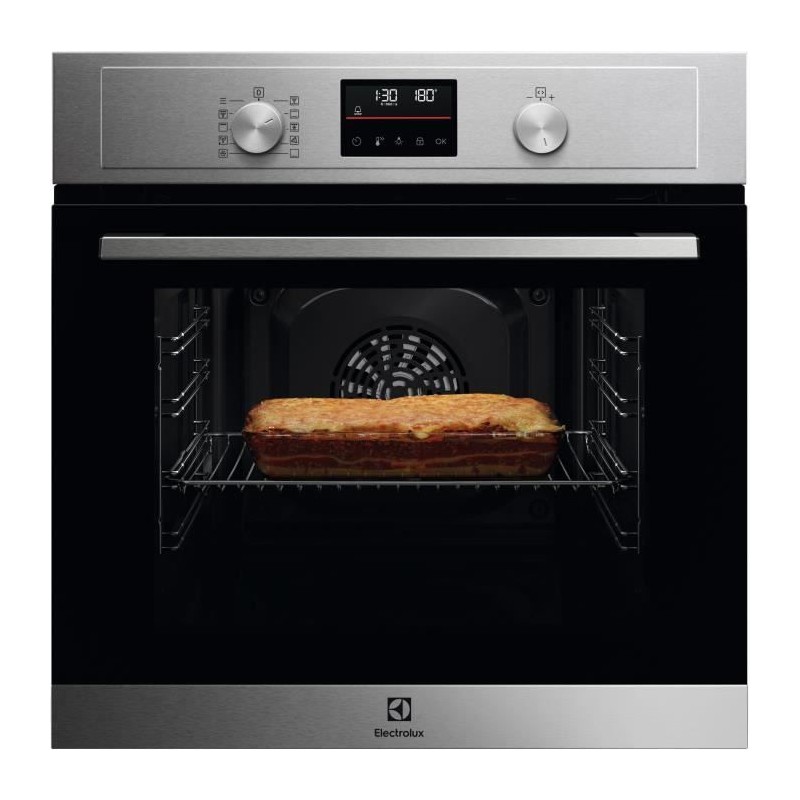 Four encastrable multifonction pyrolyse - ELECTROLUX - COH4P06BX3 - Inox - Anti-trace - Porte froide - 25 programmes de cuisson