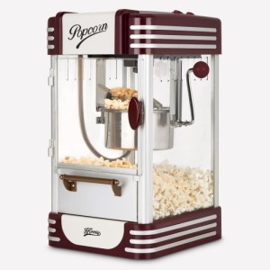 Popcornmaschine – HKoeNIG – Retro-Design – Fassungsvermögen 50 g – Innenbeleuchtung