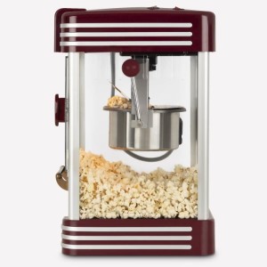 Popcornmaschine – HKoeNIG – Retro-Design – Fassungsvermögen 50 g – Innenbeleuchtung