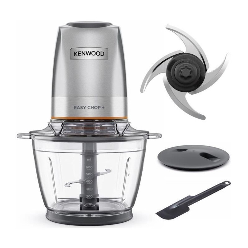 KENWOOD CHP62.400SI Multifunktionsroboter – 2 Geschwindigkeiten – 500 W – Gesamtkapazität von 1,2 l + Zubehör