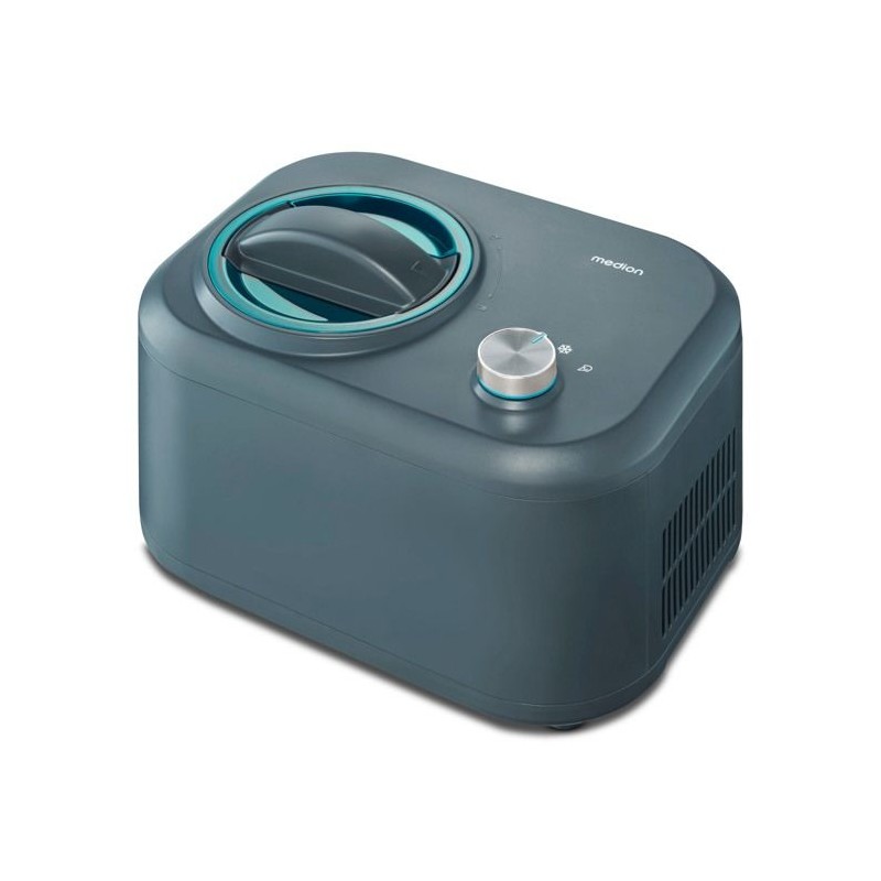MEDION Machine a glace avec compresseur (convient pour la préparation de cremes glacées, yaourts glacés & sorbets, 1 litre, 1
