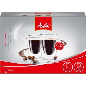 MELITTA 2er Set Borosilikatgläser für langen Kaffee 200 ml transparent