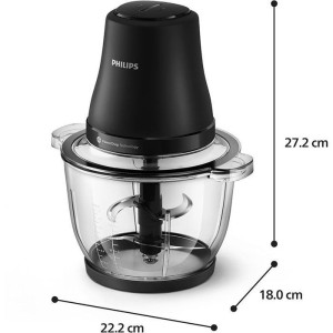 Elektrischer Fleischwolf – PHILIPS Serie 3000 – HR1502/00 – 500 W – Schwarz