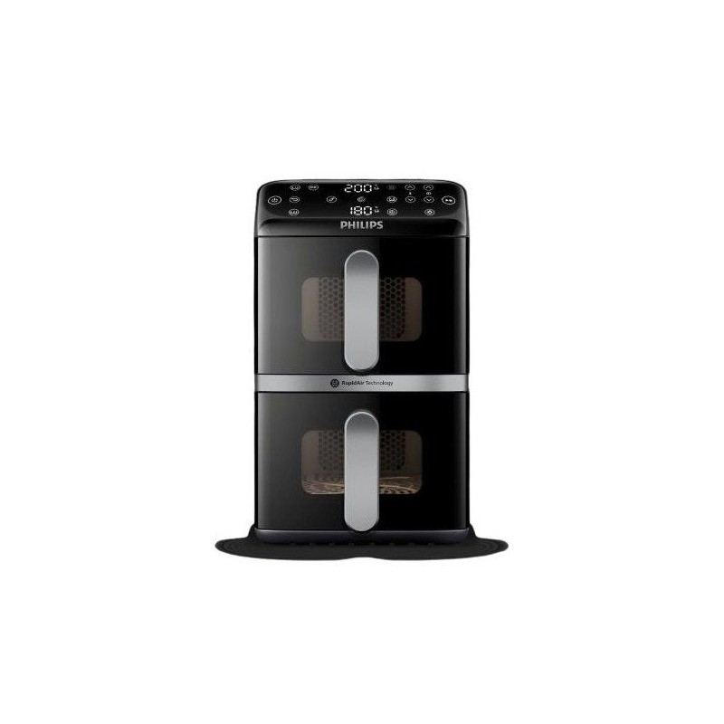 PHILIPS Heißluftfritteuse – Serie 4000 Vertikal Duo NA461/00 – 10 l Fassungsvermögen – Doppeltank – 2750 W