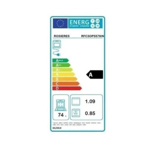 Four encastrable pyrolyse chaleur pulsée ROSIERES RFC3OP5579IN - Noir - Porte froide - 75L