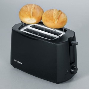 Severin AT2287 Kühlergrill-Pain 700 W, bis zu 2 Scheiben, einstellbarer Browning-Abschluss, Unterstützung für Gebäck, Autoau