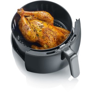 SEVERIN FR2445 XXL Heißluft-Multikocher: 5L - Ölfreie Fritteuse - 8 Programme - einstellbarer Thermostat - LED-Anzeige - schwa