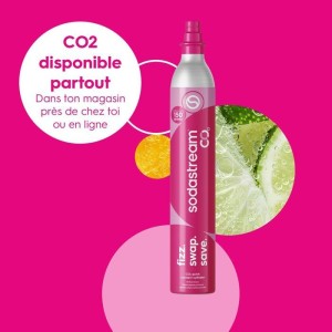 SODASTREAM Soda- und Sprudelwasserbereiter – Marmoroptik – 1 x 1-Liter-Spülmaschinenflasche – 1 x 60-Liter-Gaskartusche