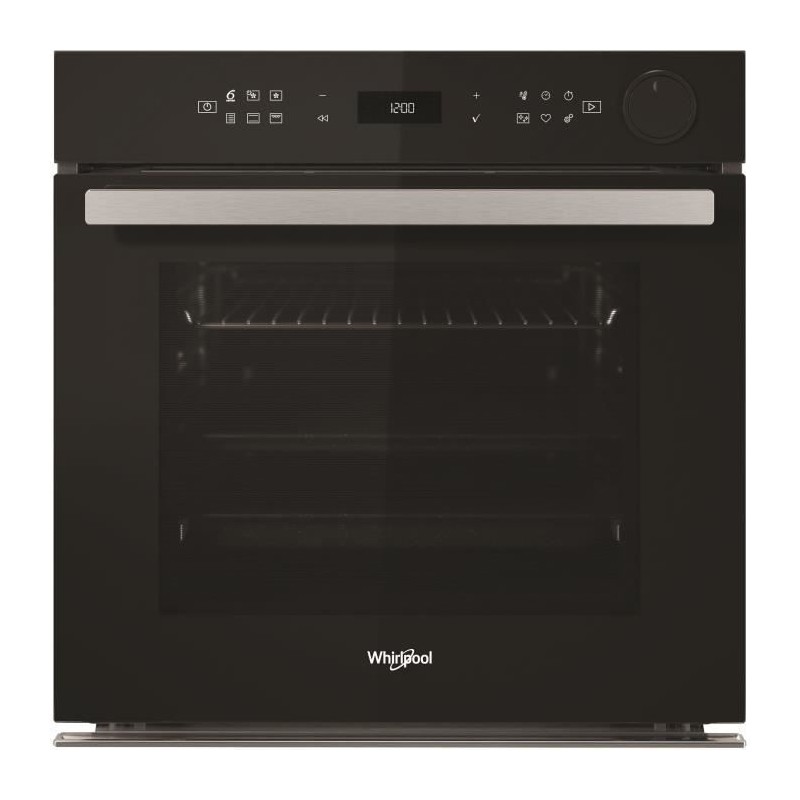 Four encastrable - Multifonction Pyrolyse - Vapeur - Chaleur pulsée - WHIRLPOOL - AKZ9S8270NB - Noir - Porte froide - 73 L - A+