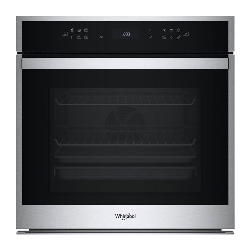 Einbaubackofen – Pyrolyse-Selbstreinigung – WHIRLPOOL – WOI68PT1SXAF – Edelstahl – 73 l – 59,5 x 56,4 x 59,7 cm