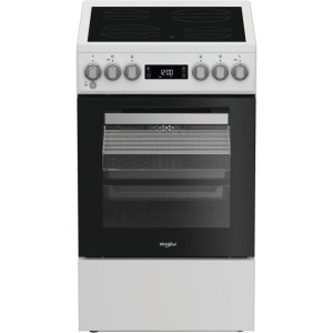 Cuisiniere vitrocéramique - WHIRLPOOL - W5V5LCW - 4 foyers - 7900 W - L50 cm - Blanc