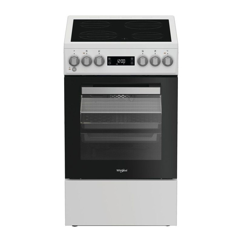 Cerankochfeld – WHIRLPOOL – W5V5LCW – 4 Kochzonen – 7900 W – 50 cm breit – Weiß