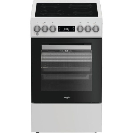 Cerankochfeld – WHIRLPOOL – W5V5LCW – 4 Kochzonen – 7900 W – 50 cm breit – Weiß
